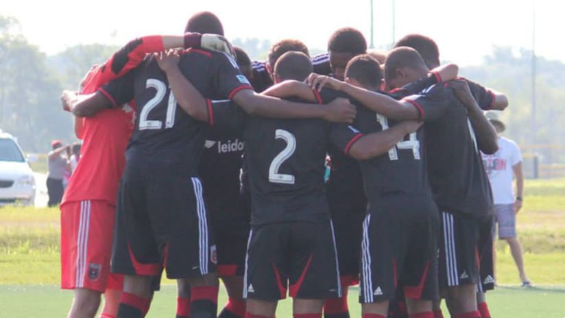 U16 Team Huddle